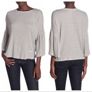 Caslon Stripe Bell Sleeve Tee